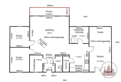 Kandallós, kulcsrakész családi ház Szadán – önálló, 564 m² telek, garázzsal – 4. kép