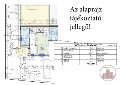 Különleges adottságú új, dunai panorámás ikerházfél Százhalombatta óvárosában eladó (A lakás) – 3. kép